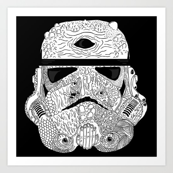 Gore Trooper Blk/Wht Art Print