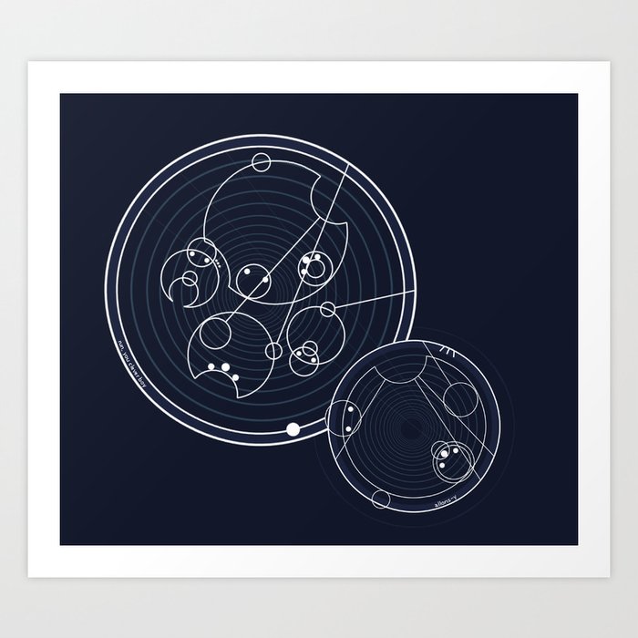 Doctor Who Gallifreyan - Run You Clever Boy, Allons-y! Art Print