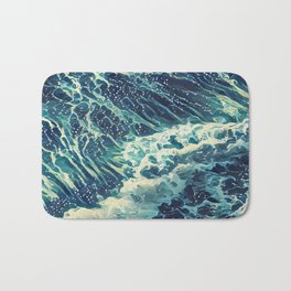Every tide hath its ebb Bath Mat | Abstract, Painting, Digital, Nature, Landscape 