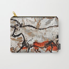 Prehistoric Bull Lascaux Cave Painting Carry-All Pouch | History, Ranch, Art, Cow, Survival, Native, Lascaux, Primitive, Anthropology, Cave 