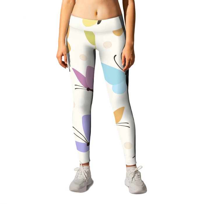 Spring Colorful Butterfly Trendy Collection Leggings