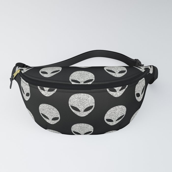 Glitter Grey Aliens Fanny Pack