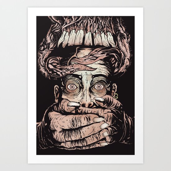 Demon hands Art Print