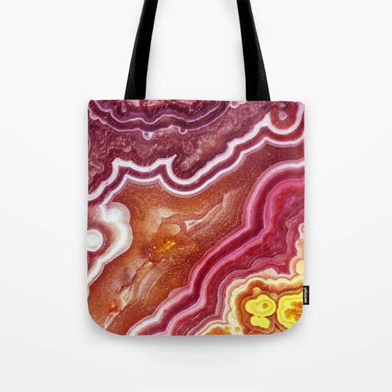 Red onyx marble Tote Bag