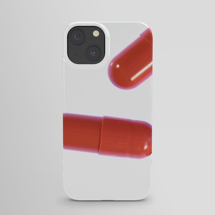 Red Isolated Pills Texture iPhone Case