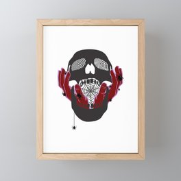 Skull with hands Framed Mini Art Print