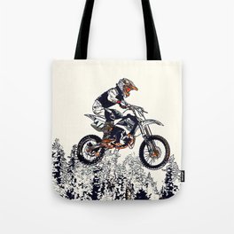 "High Flyer" Motocross Racer Tote Bag