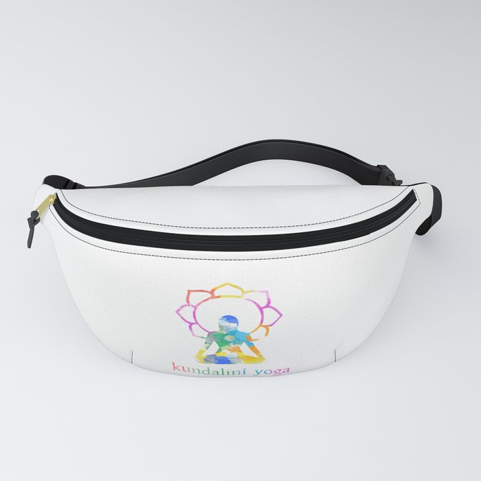 Kundalini Yoga and meditation watercolor quotes in rainbow colors Fanny Pack