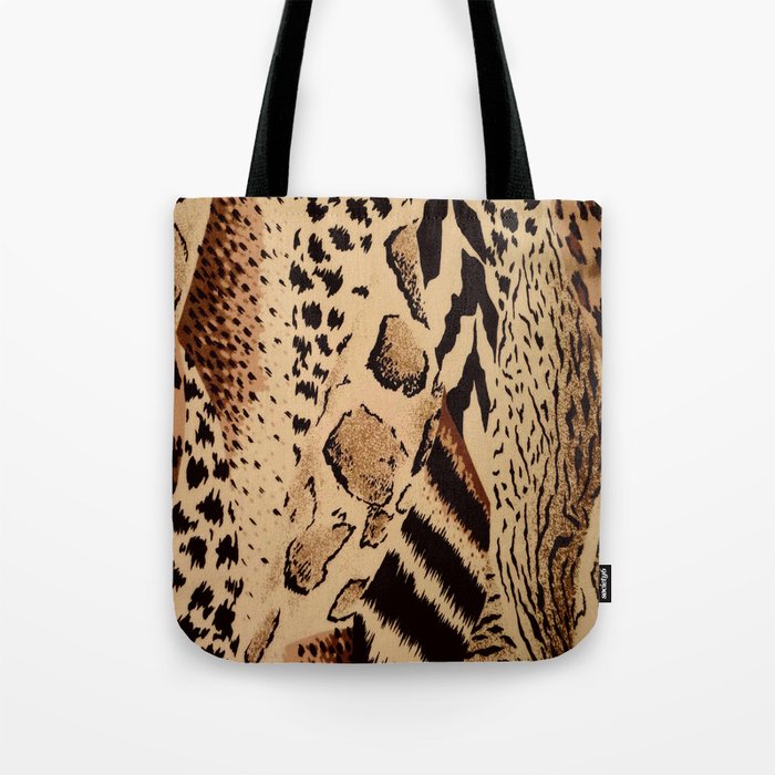 wildlife brown black tan cheetah leopard safari animal print Tote Bag