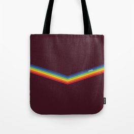 Unruly V Stripe Rainbow Print Tote Bag