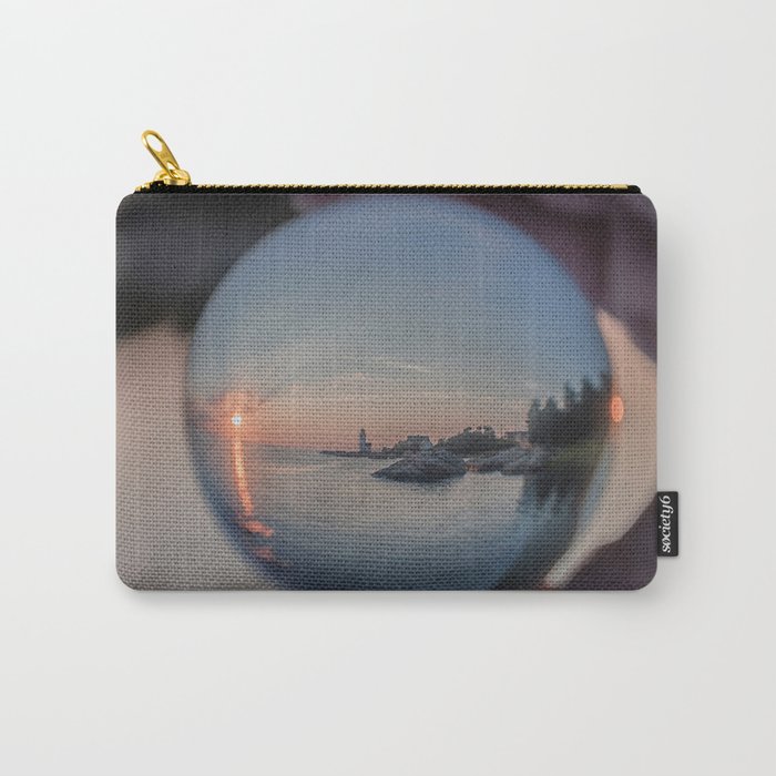 Annisquam sunset though a Crystal Ball Carry-All Pouch