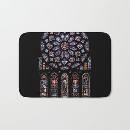 rosette cathedral Bath Mat | Classic, Vintage, Old, Building, Stained, Rose, Digital, Roses, Graphicdesign, Glass 