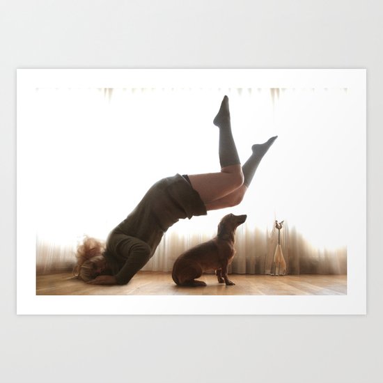 My little dog - a heartbeat at my feet.... Art Print