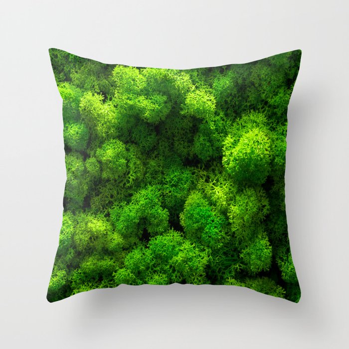 Green Moss - Interior Design Throw Pillow