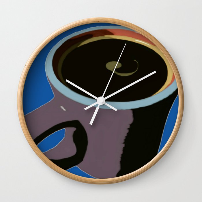 Blue Midnight Coffee Wall Clock