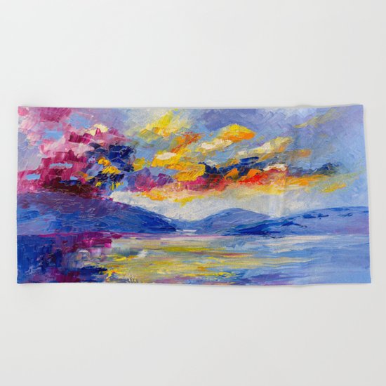 Bright cloud Beach Towel