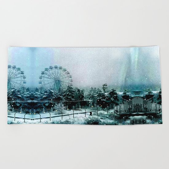 Cold Forest Playground Beach Towel