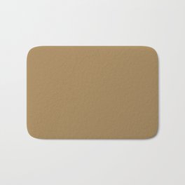 Dark Golden Brown Solid Color Pairs PPG Tattle Tan PPG1093-7 - All One Single Shade Hue Colour Bath Mat