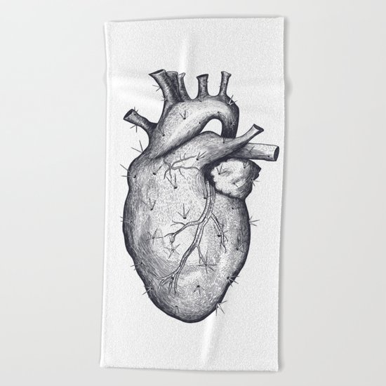 Cactus heart Beach Towel