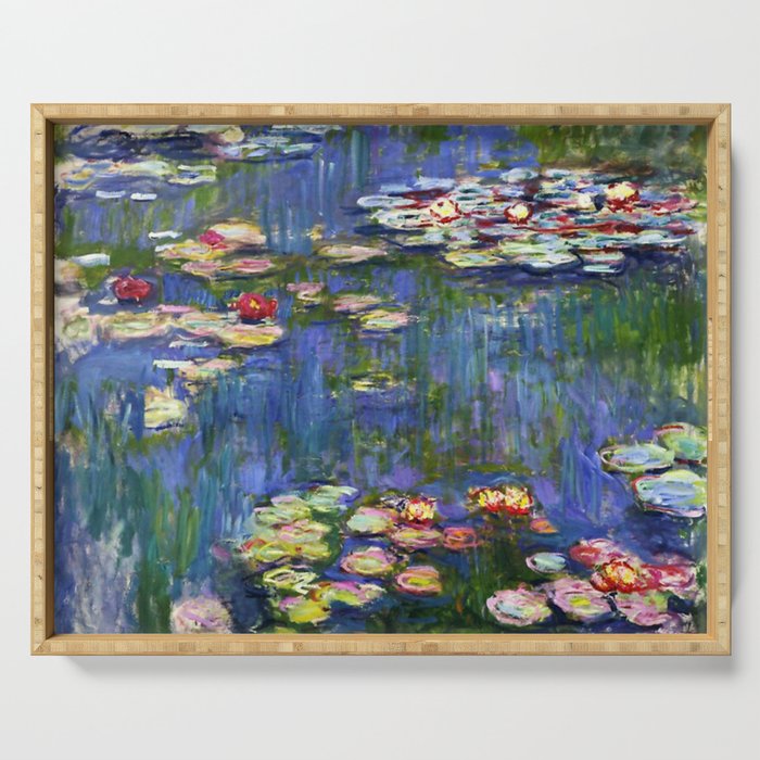 Claude Monet - irises Serving Tray