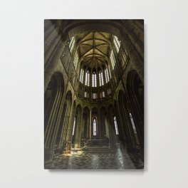 Abbaye du Mont-Saint-Michel Metal Print | Church, Abbey, Photo, Europe, France, Montsaintmichel, Interior, Normandy, Digital, Gothic 