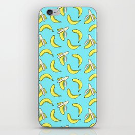 banana toss - blue iPhone Skin