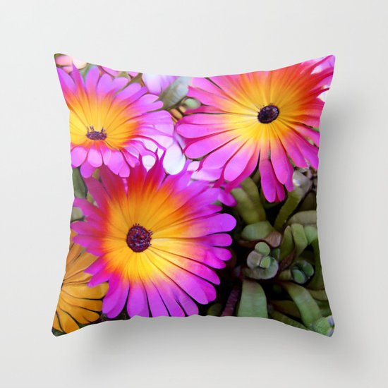 FlowerPower Throw Pillow