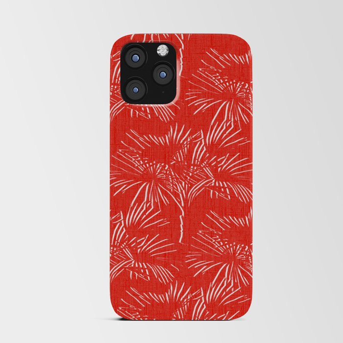 70’s Retro Palms Red iPhone Card Case