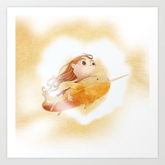 Narwhal Art Print