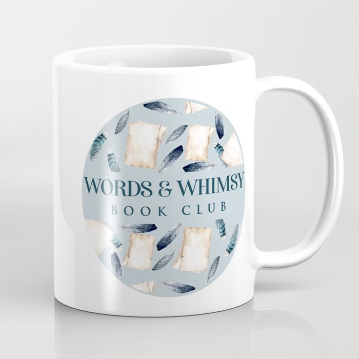 Words & Whimsy Blue Logo Coffee Mug