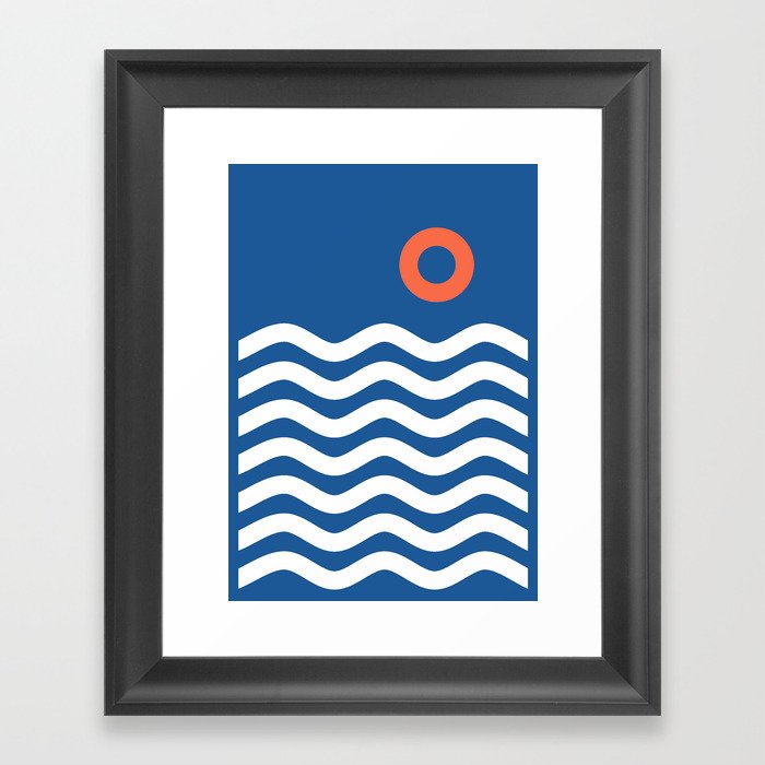 Nautical 03 Seascape Framed Art Print