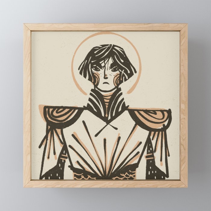 Joan of Arc Illustration | Alex Gold Studios Framed Mini Art Print