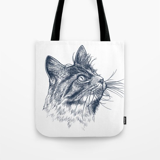 Cat Portrait Tote Bag