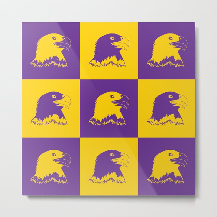 Purple and Gold Nine Eagle Cares Metal Print