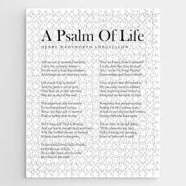 A Psalm Of Life - Henry Wadsworth Longfellow Poem - Literature - Typography Print 1 Jigsaw Puzzle