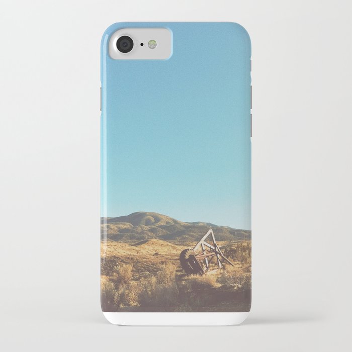UFO in a California Desert with abandoned objects iPhone Case