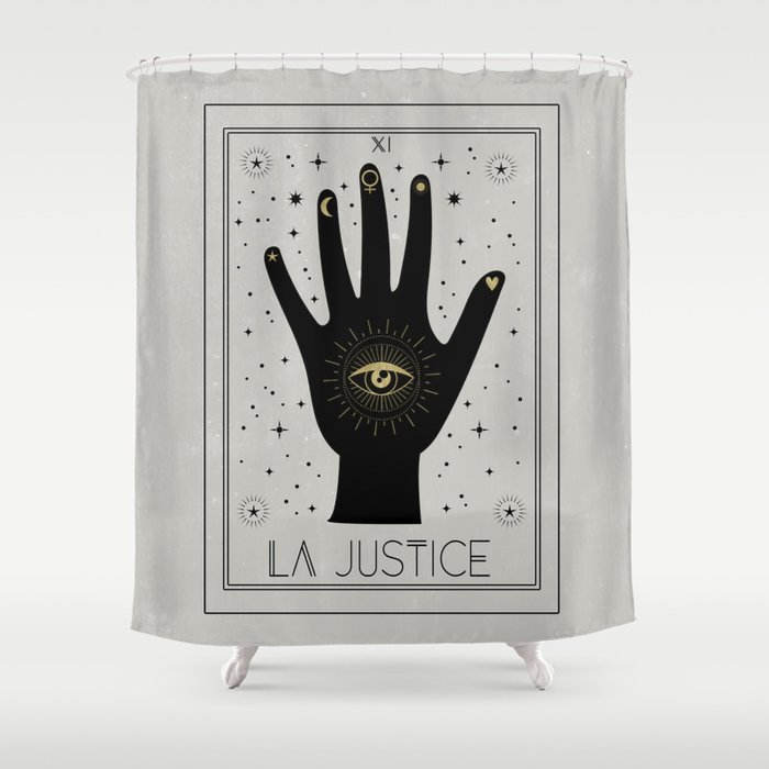La Justice or The Justice Tarot Shower Curtain