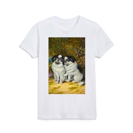 Couple in the Garden by Louis Wain Kids T Shirt