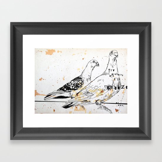 Bird flu Framed Art Print