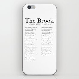 The Brook - Alfred, Lord Tennyson Poem - Literature - Typography Print 1 iPhone Skin