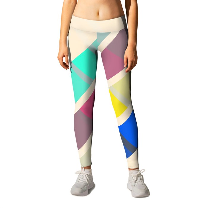 Retronima - Colorful Abstract X Art Leggings