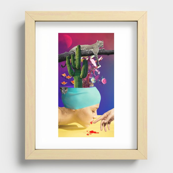 "fish love" valentines series by weart2.com Recessed Framed Print