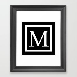 M monogram Framed Art Print