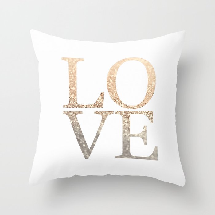 GOLD LOVE Throw Pillow