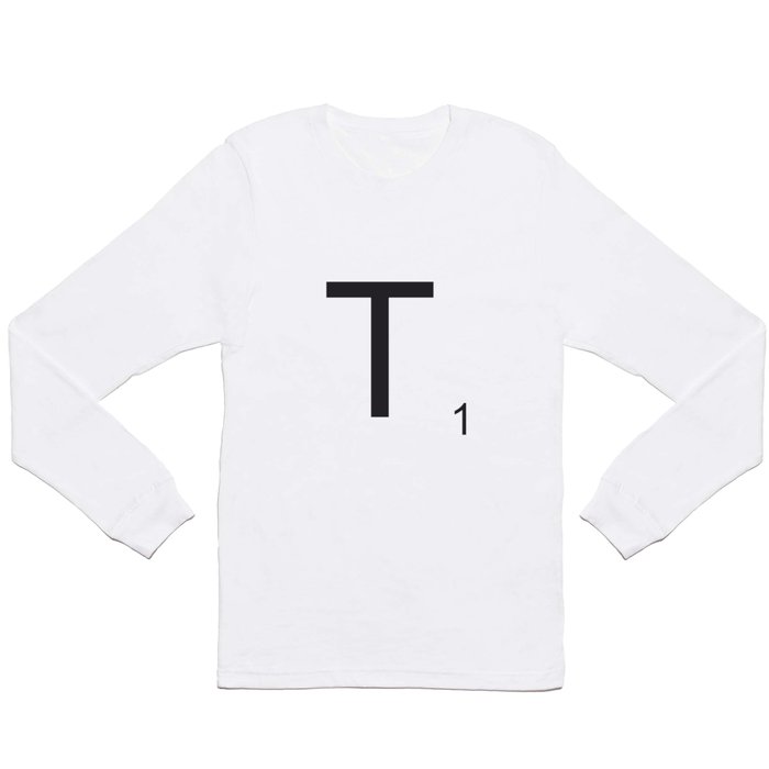 Scrabble Lettre T Letter Long Sleeve T Shirt
