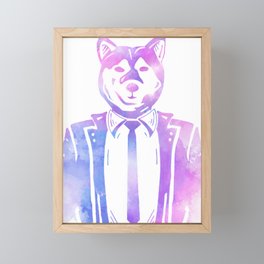 business dog Framed Mini Art Print