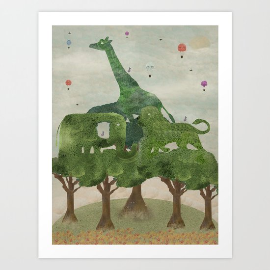 safari wood Art Print