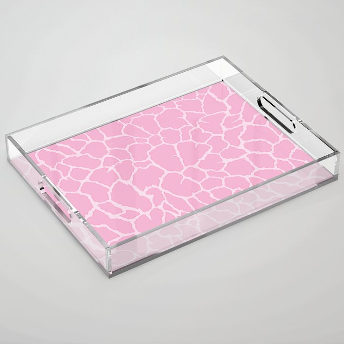 Pink Giraffe pattern. Animal skin print . Digital Illustration Background Acrylic Tray