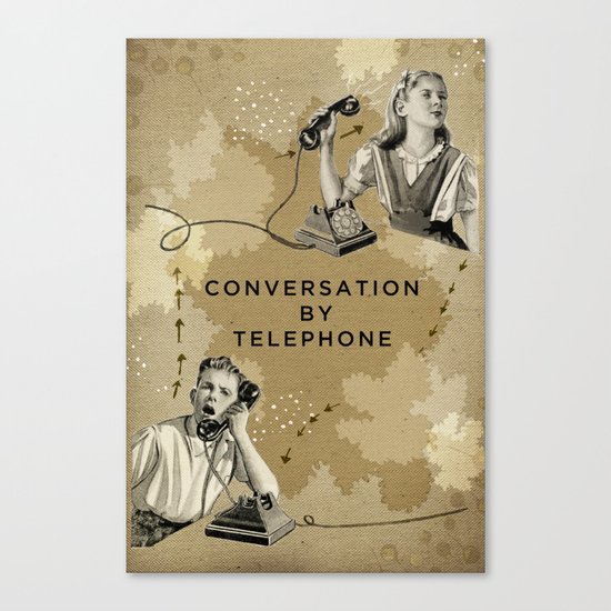 Conversation by Telephone Canvas Print