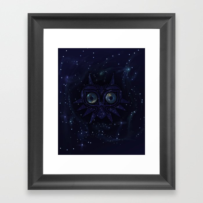 Majora's mask galaxy Framed Art Print